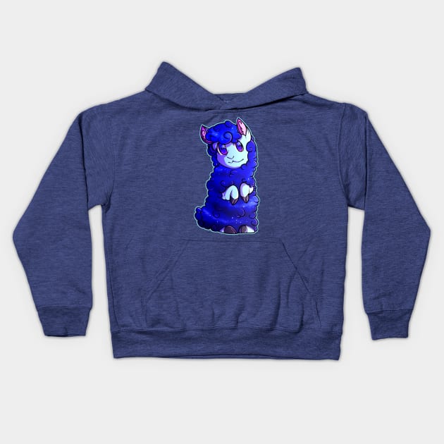 Galaxy Sheep Kids Hoodie by Zorveechu